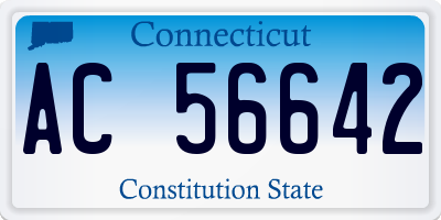 CT license plate AC56642