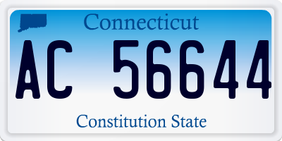 CT license plate AC56644