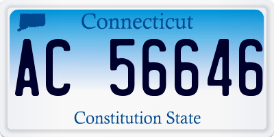 CT license plate AC56646