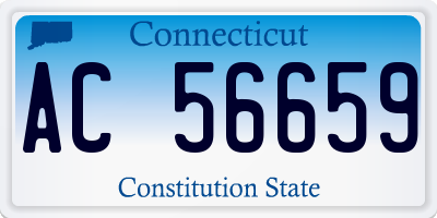 CT license plate AC56659