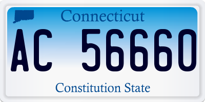 CT license plate AC56660