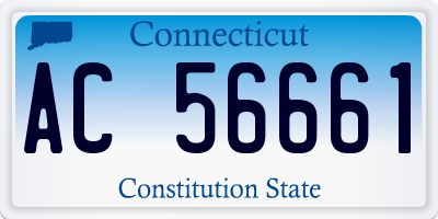 CT license plate AC56661