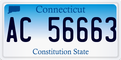 CT license plate AC56663