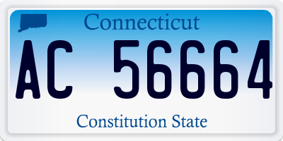 CT license plate AC56664