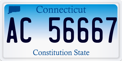 CT license plate AC56667