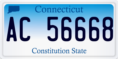 CT license plate AC56668