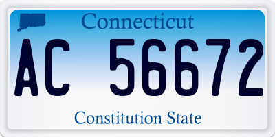 CT license plate AC56672