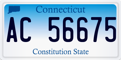 CT license plate AC56675