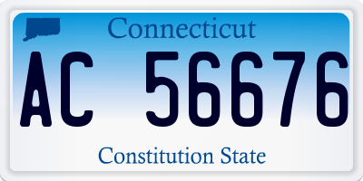 CT license plate AC56676