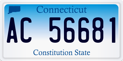 CT license plate AC56681