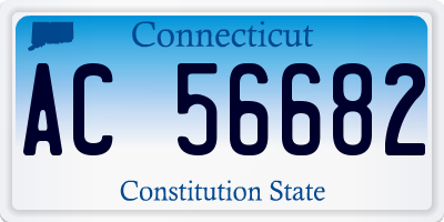 CT license plate AC56682