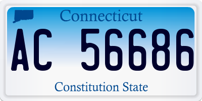 CT license plate AC56686