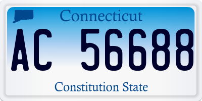 CT license plate AC56688