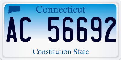 CT license plate AC56692