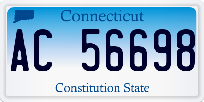 CT license plate AC56698