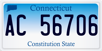 CT license plate AC56706