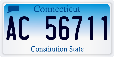 CT license plate AC56711