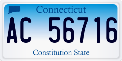 CT license plate AC56716