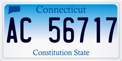 CT license plate AC56717