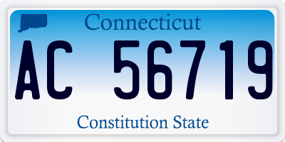 CT license plate AC56719