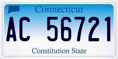 CT license plate AC56721