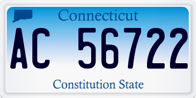 CT license plate AC56722