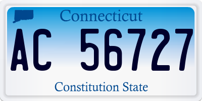 CT license plate AC56727