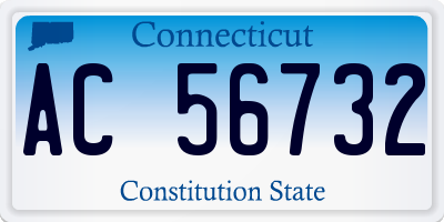 CT license plate AC56732