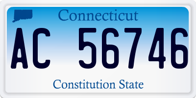 CT license plate AC56746