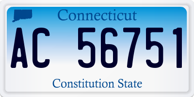 CT license plate AC56751