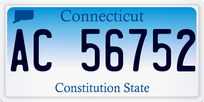 CT license plate AC56752