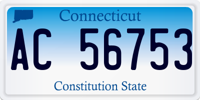 CT license plate AC56753