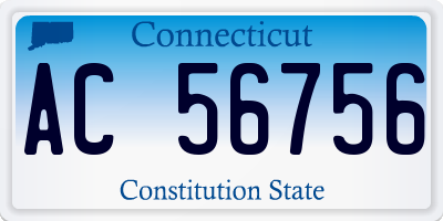 CT license plate AC56756