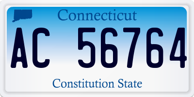CT license plate AC56764