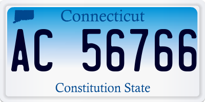 CT license plate AC56766