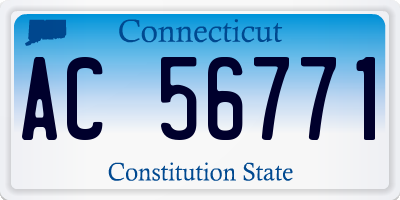 CT license plate AC56771