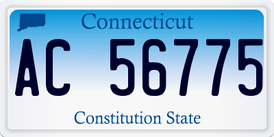 CT license plate AC56775