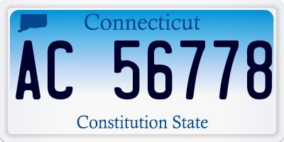 CT license plate AC56778