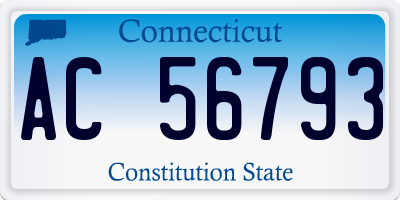 CT license plate AC56793