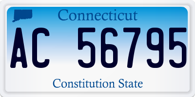 CT license plate AC56795