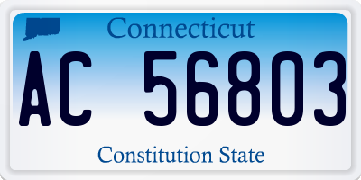 CT license plate AC56803