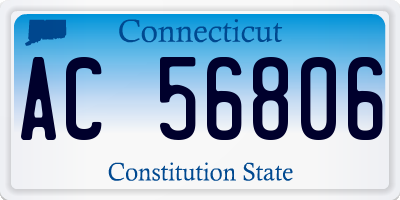 CT license plate AC56806