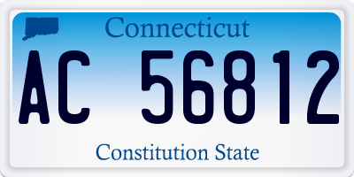 CT license plate AC56812
