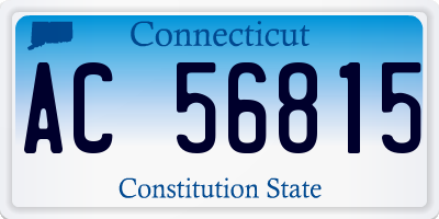 CT license plate AC56815