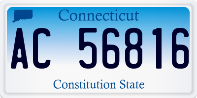CT license plate AC56816