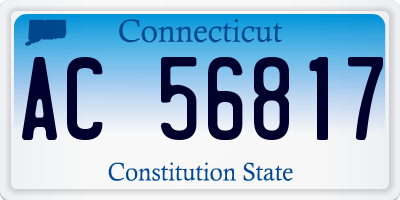 CT license plate AC56817