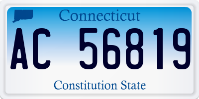 CT license plate AC56819