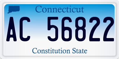 CT license plate AC56822