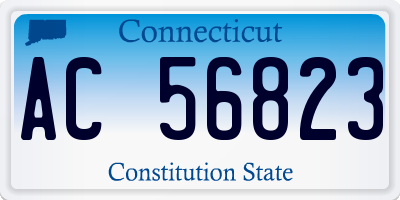 CT license plate AC56823