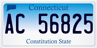 CT license plate AC56825